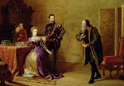 Mary, Koningin van Schotland (1542-87) en John Knox (c.1512-72) door Samuel Sidley